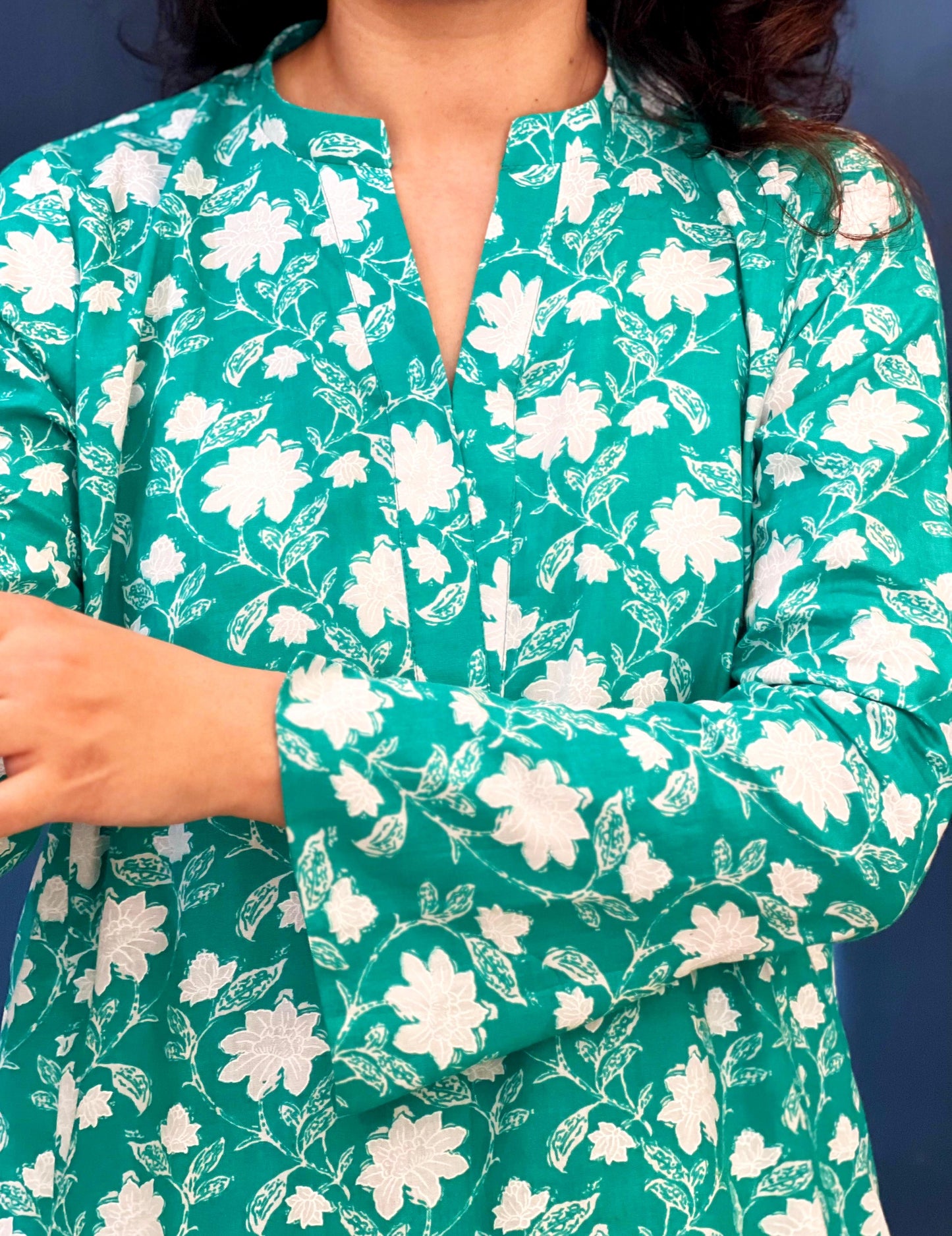 Aqua Floral Shirt