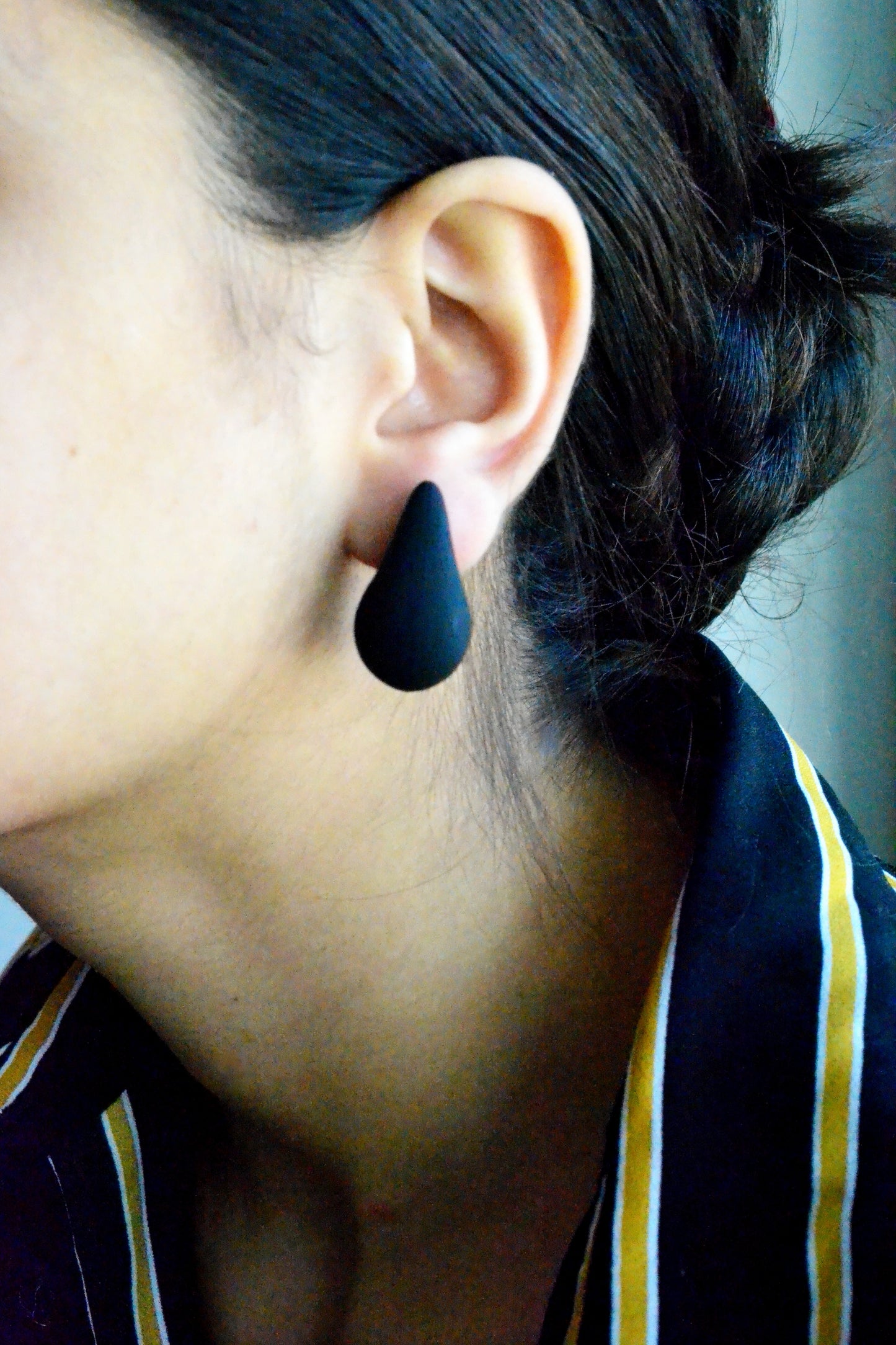 Black Droplet Earrings