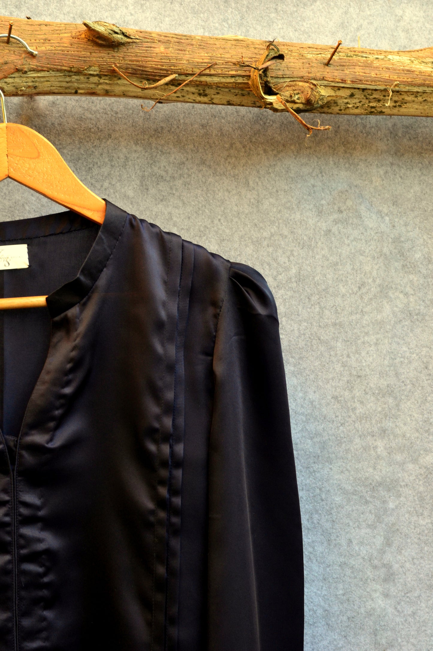 Puff Sleeve Midnight Blue Silk Kurta