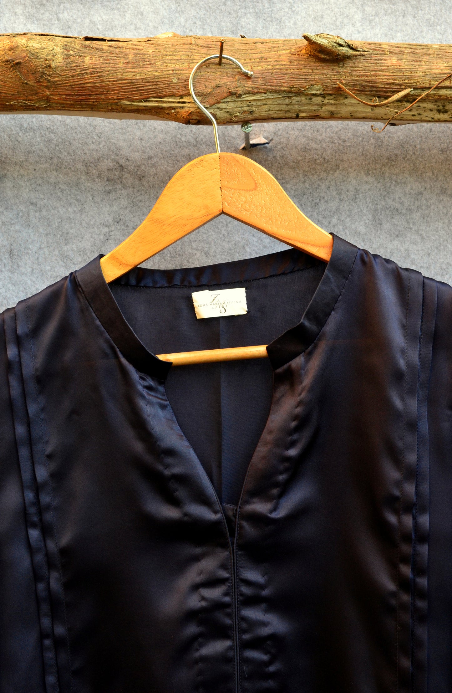 Puff Sleeve Midnight Blue Silk Kurta
