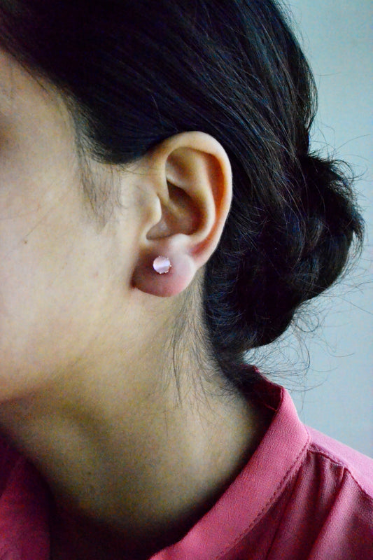 Pink and Silver Studs