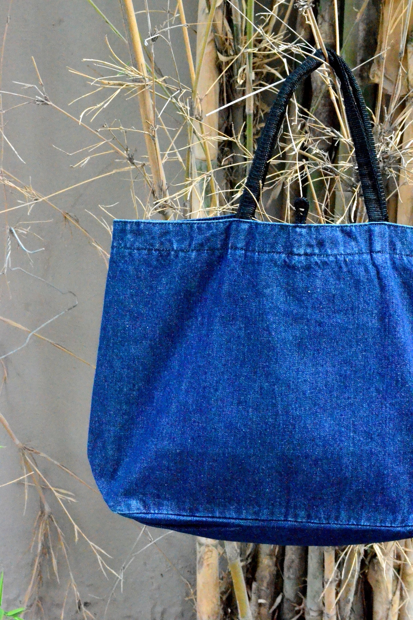 Blue Denim Travel Tote Bag Large