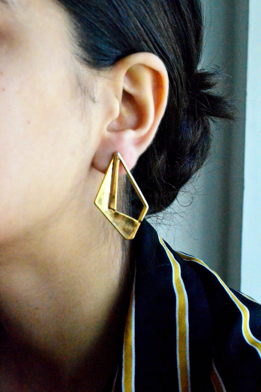 Gold Triangle Hoops