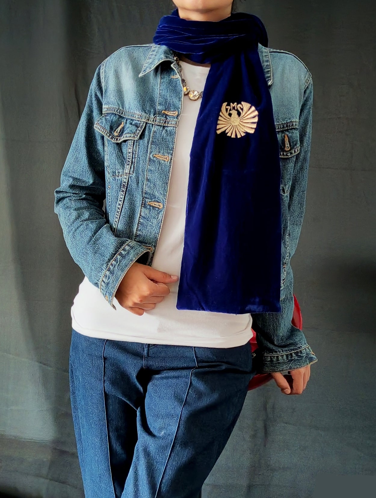 Blue Velvet Luxury Signature ZMS Scarf