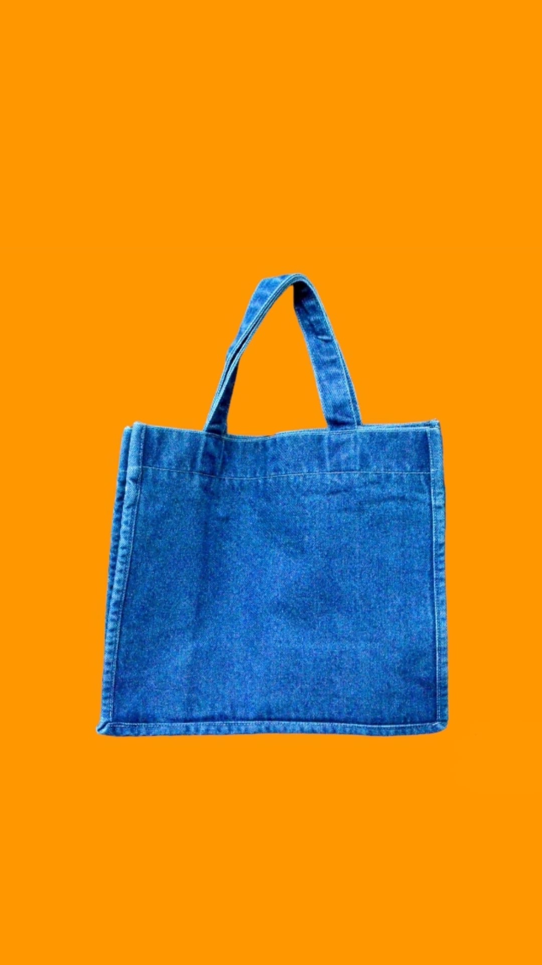 Light Blue Plain Denim Tote Bag